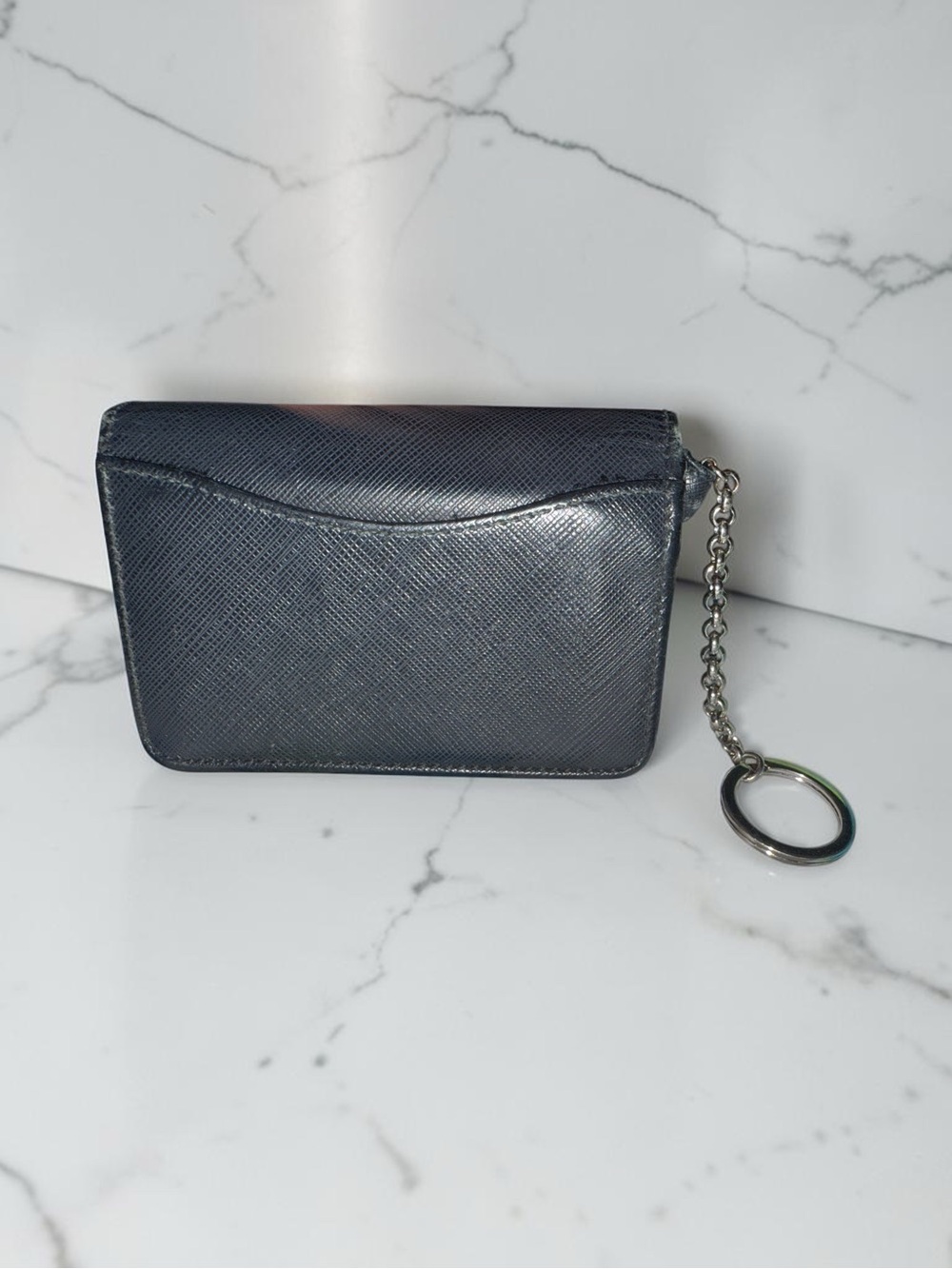 Salvatore Ferragamo Black Saffiano Leather Gancini Key Case Wallet - Picture 2 of 8